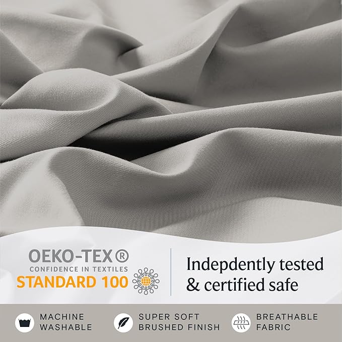 LuxClub 4 PC Queen Sheet Set, Breathable Luxury Bed Sheets, Deep Pockets 18" - Image 5