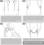 DriftAway Double Layer Linen Blackout Tie Up Curtains Thermal Insulated Fully - Image 6