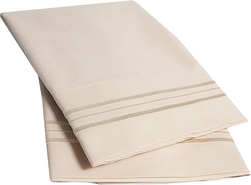 2 Pack Pillow Case Set 1800 Series Fine Brushed Microfiber Pillowcases by SweetHomeCollection