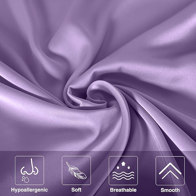 Mulberry Silk Pillowcase for Hair and Skin, King Size Cooling Silk Pillow Case - Image 2