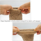 Natural Exfoliating Hemp Bath Mitt Shower Gloves Loofah Washcloth Sponge - Image 4