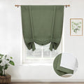 DriftAway Double Layer Linen Blackout Tie Up Curtains Thermal Insulated Fully by DriftAway