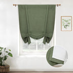 DriftAway Double Layer Linen Blackout Tie Up Curtains Thermal Insulated Fully by DriftAway