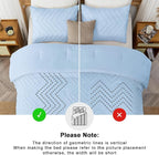 Andency Light Blue Comforter Set Queen Size, Boho Soft Warm Tufted Bedding - Image 5