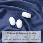 INFIIXSO Silk Pillow Cases 2 Pack Standard Size, Ultra Smooth & Soft Mulberry - Image 2