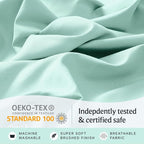 LuxClub 4 PC Sheet Set Bed Sheets Deep Pockets 16" Eco Friendly Wrinkle Free - Image 5