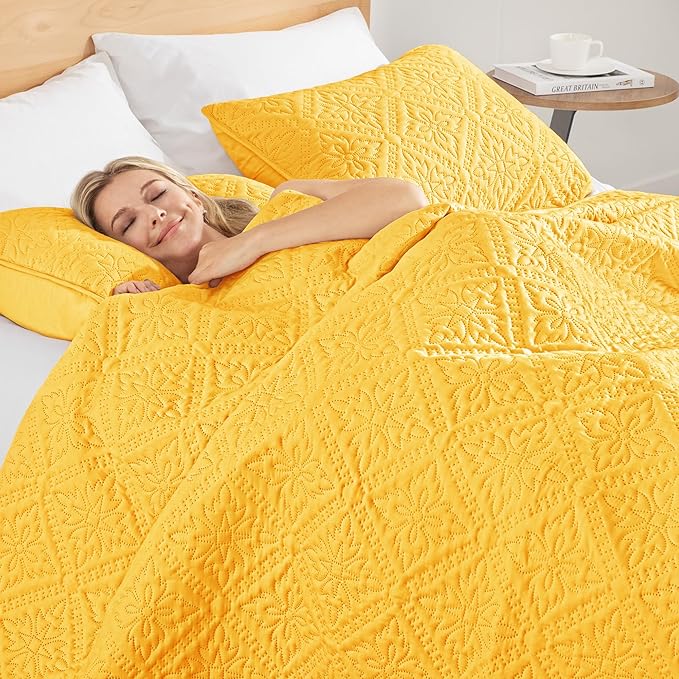 Exclusivo Mezcla Twin Quilt Bedding Set, Lightweight Soft Bedspreads Coverlets - Image 4