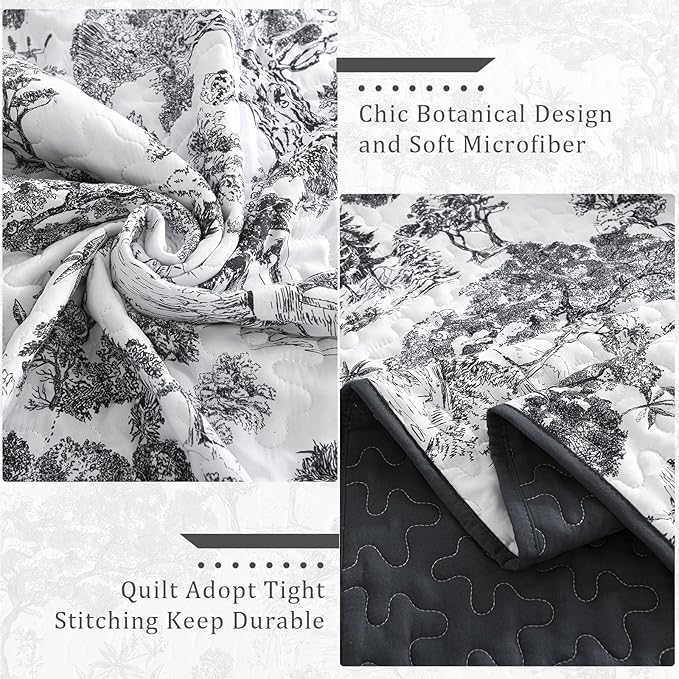 WONGS BEDDING Botanical Quilt Set King Size - Image 6