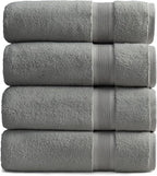 Springtree Home Luxury Bamboo Rayon Bath Towel Set of 4 | 35% Bamboo Rayon by SpringtreeHome