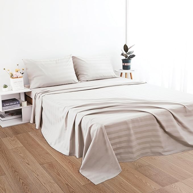 Cotton Calking Flat Sheet Only, 600 Thread Count 100% Egyptian Cotton Top Sheet - Image 5
