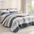 Litanika California King Quilt Set Blue and Yellow by Litanika