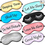 8 Pieces Funny Sleep Mask Silk Eye Mask by Geyoga