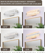 Brushed Nickel Bathroom Vanity Light, 16.5 Inch 10W Dimmable LED Bathroom Light - Image 4