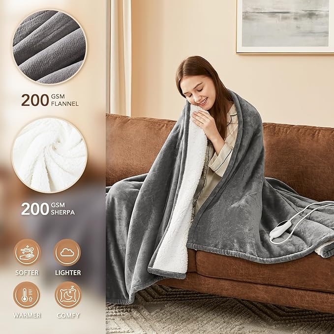 Homemate Electric Heated Blanket Queen Size - Image 2