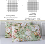 FADFAY Floral Duvet Cover Set Twin XL School Bedding 100% Cotton Garden Flower - Image 3