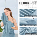 8 Piece Bath Towel Set |2 Oversized Large Bath Sheet, 2 Hand Towels, 4 - Image 3