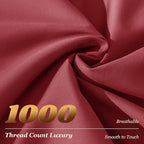 LBRO2M 1000 Thread Count 100% Egyptian Cotton Sheets Set Queen Size, 4 Piece - Image 3