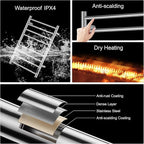 Towel Warmer Bathroom Wall Mounted Drying Rack Plug-in Electric Heated Towel - Image 6