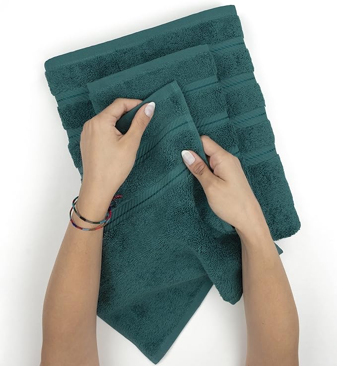 American Soft Linen Luxury 4 Piece Bath Towel Set, 600 GSM 100% Cotton Turkish - Image 5