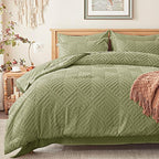 Zzlpp Full Comforter Set 7 Pieces, Army Green Tufted Bed in a Bag, All Season by ZZLPP