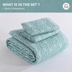 SahSahCasa Quilt Set Queen Size, 100% Cotton Quilt Bedding Set Bedspread - Image 7