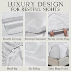 Karissa Mae Cooling Bamboo Viscose Queen Size Pillowcase Set | 100% FSC - Image 3