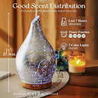 Porseme 280ml Essential Oil Diffuser, 3D Glass Aromatherapy Diffusor, - Image 3