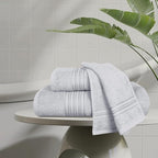 BOUTIQUO Ultra Soft 3 Pack Cotton Towel Set, Contains a Bath Towels 28x55 inch - Image 3