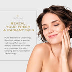 Pure Radiance, Vibrating Facial Cleansing Brush, Electric Face Scrubber - Image 4