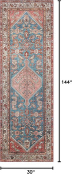 Loloi Layla Collection LAY-10 Marine/Clay 2'-6" x 12'-0" .13" Thick Runner Rug - Image 2