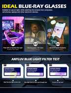 ANYLUV Blue Light Blocking Glasses Men Computer Gaming Glasses Lightweight - Image 5