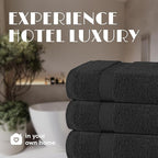 White Classic Wealuxe Black Bath Towels 24x50 Inch, Cotton Towel Set - Image 7