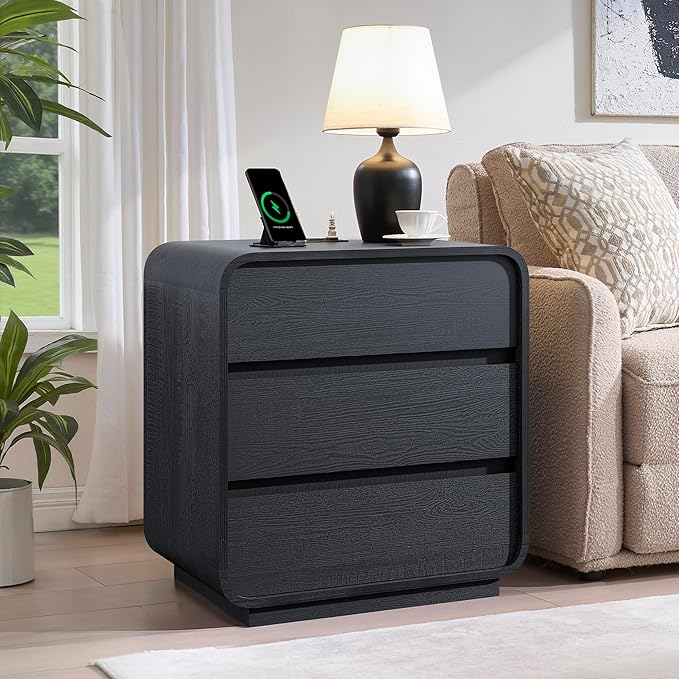 Black Night Stand Set of 2 - Image 8