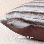 decorUhome Cozy Faux Fur Throw Pillow Covers 16x16 Set of 2 Decorative Soft - Image 8