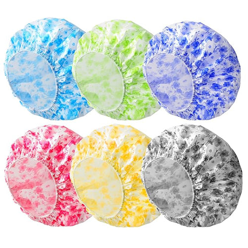 6 PCS Shower Caps for Women, Double Side Waterproof Shower Cap, Reusable by CHFONGDIRECT