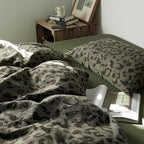 mixinni Leopard Duvet Cover Twin XL Size, Premium Yarn-Dyed Jacquard Cotton - Image 6