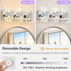 Modern LED Bathroom Light Fixtures Dimmable 3-Light Chrome Vanity Light - Image 4
