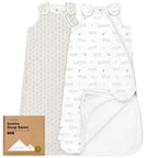 2-Pack Organic Baby Sleep Sacks, 100% Cotton by KeaBabies