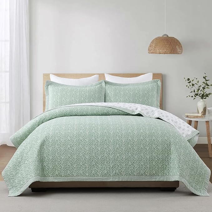 SahSahCasa Quilt Set Queen Size, 100% Cotton Quilt Bedding Set Bedspread - Image 3