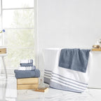 Modern Threads 6-Piece Towel Set – 100% Cotton, Quick Dry, Ultra Absorbent – - Image 4