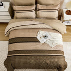 WONGS BEDDING Comforter Set Full Size, Minimalist Geometric Soft Lightweight - Image 4