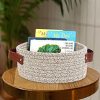 ABenkle Small Storage Basket, Mini Cotton Rope Storage Bin, Cute Tiny Shelf - Image 3