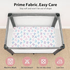 Baby Mini Crib Sheets Girl, Portable 38”x26” Pack and Play Sheets Fitted - Image 3