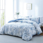 BOLINLIVING Floral Duvet Cover King Size 3 Pieces, Flower Duvet Cover - Image 2