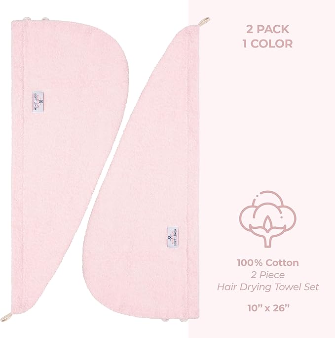 American Soft Linen 100% Cotton Hair Towels - Image 4