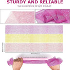 3 Piece Bright Style African exfoliating net Exfoliating Shower Set Long Bath - Image 3