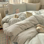 MKXI Blue Gingham Duvet Cover Set Twin XL Size by MKXI