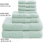 Madison Park 800GSM Bathroom Towel Set of 8 100% Cotton Bath Towel Set - Image 4