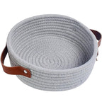ABenkle Small Storage Basket, Mini Cotton Rope Storage Bin, Cute Tiny Shelf by ABenkle