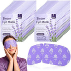 200 Pcs Steam Eye Masks for Dry Eyes Lavender Self Heated Steam Warm Eye Mask by Croloose